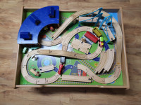 Train Table with Tracks and Accessories