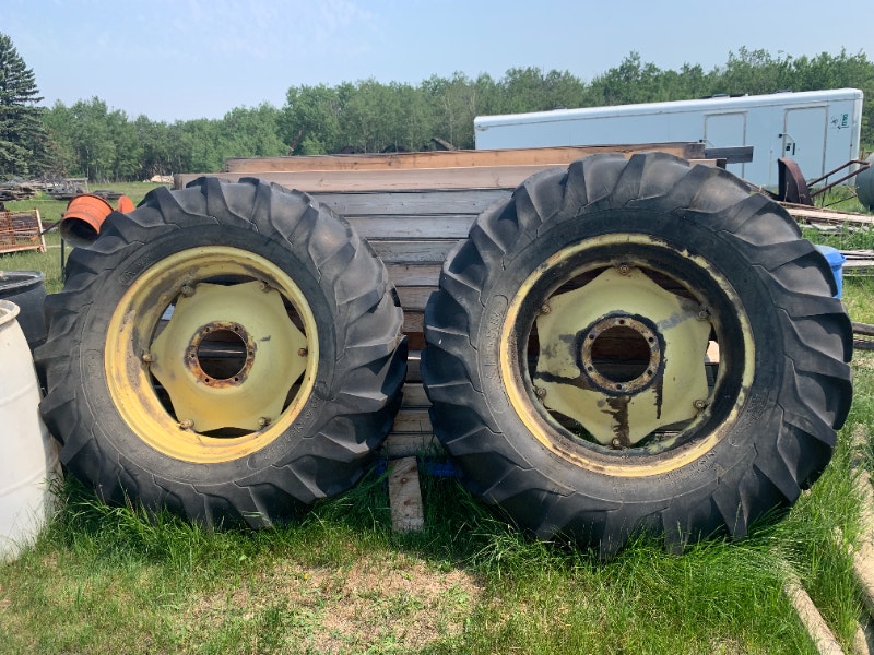 16.9 30 virtually brand new tractor tires on EOM rims Farming
