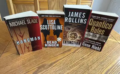 These novels are full of suspense and drama. Set of 4. Smoke free.