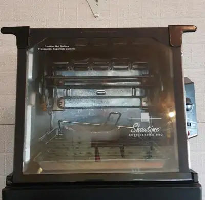 Ronco Showtime Large rotisserie and bbq good in doors or out new on amazon 439.99 + tax