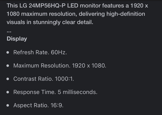 LG Monitor for Sale dans Moniteurs  à Région d’Oakville/Halton - Image 3