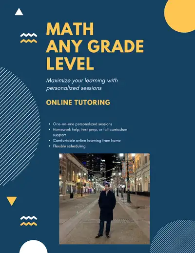 I’m excited to announce that I’m back offering online math tutoring for students of any grade level...