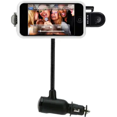 The TuneBase Direct from Belkin plays and charges your docking iPod or iPhone while you drive. Desig...