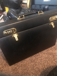 Bugatti Leather hard exterior briefcase 