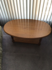 Roxton Solid Oak Oval Coffee Table