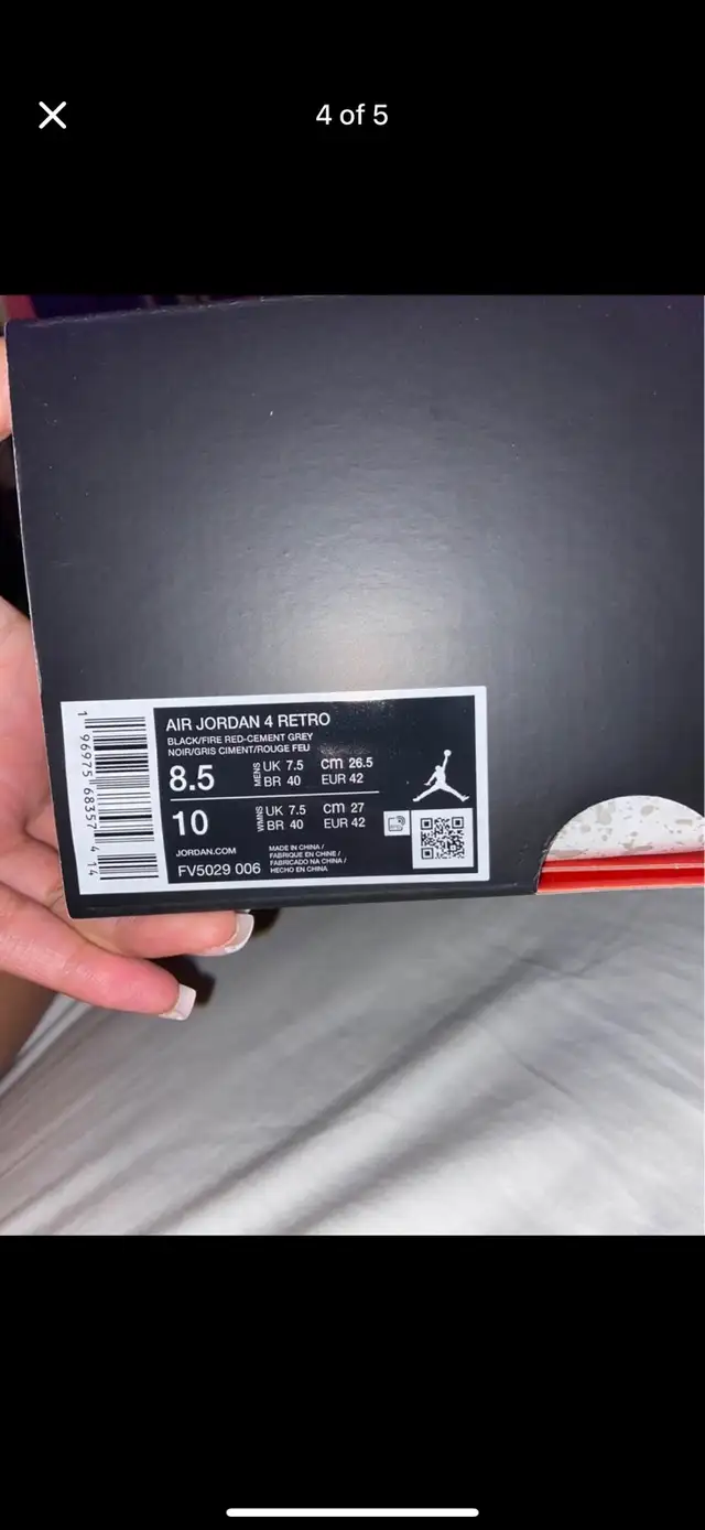 Jordan 4 retro bread reimagined in Men's Shoes in Calgary - Image 6