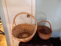wicker baskets. like new. $10 for large, $5 for small
