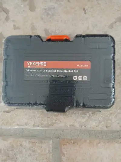 $20 - YEKEPRO 6 PCS 1/2" Drive Lug Nut Twist Socket Set #T12206, View more