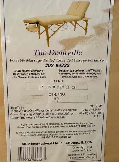 massage table and carry case, View more
