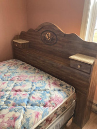 Bedroom set with mattress and dressers