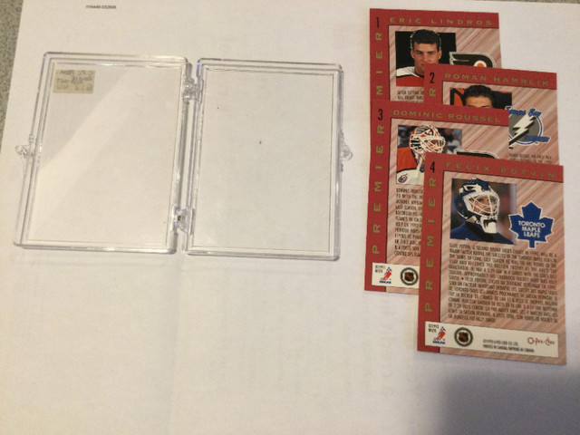1993 NHL Hockey O-Pee-Chee Premier Rookie Insert 4 Card Set in Arts & Collectibles in Oshawa / Durham Region - Image 3