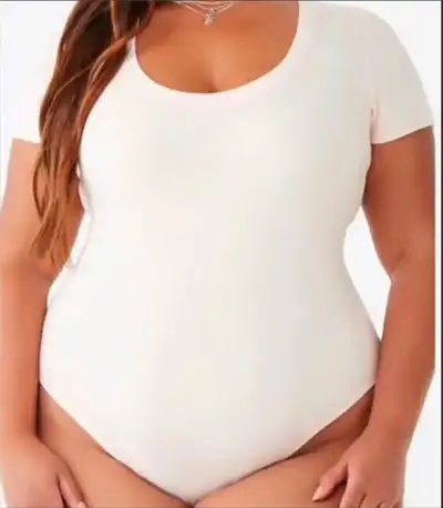 Plus size scoop neck bodysuit, View more