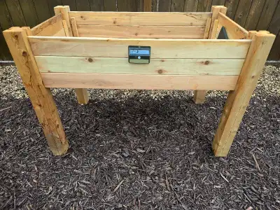 TALL WIDE CEDAR RAISED GARDEN BEDS Can be easily taken apart (without tools) for transportation in s...