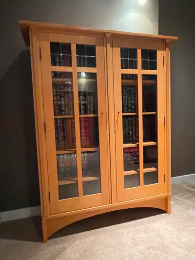 Gustav Stickley 2-door  handcrafted Mission Oak bookcase, View more