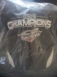 Taylor Hall - Spitfires Hat (Signed) & 2010 Oilers Easton Stick