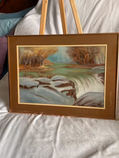 Pastel Landscape Art Like new Excellent condition Neutral tones Artist: Cameron Johnston Canadian ar...