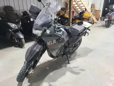 Bought new. I find my KLX230S better for me. Yes the low km are correct. Under 200km. Not interested...