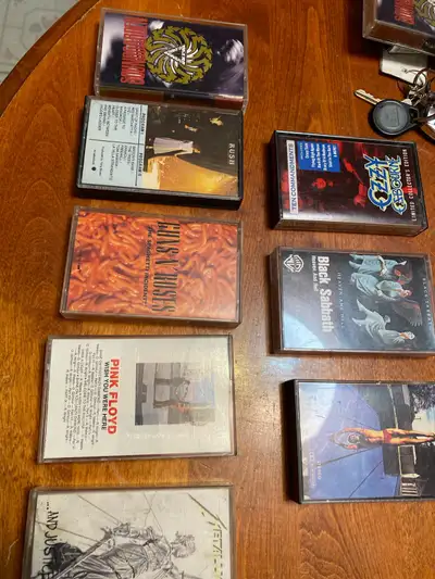 150 classic rock cassette tapes exellent condition 5 dollars each,
