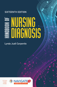 Handbook of Nursing Diagnosis 16E Carpenito 9781284197976