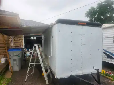 6x12 Dual Axle Cargo Trailer 6' interior height Rear Barn Doors 69" height Side crankout awning $$$...