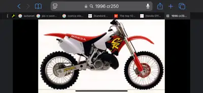 Wanted, 93-96 HONDA CR250 looking for one to restore or already restored