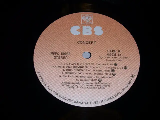 Concert - Concert (1980) LP Prog québécois62863257343106123