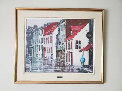 Huile sur toile Désy Côté - Chemin St-Louis Québec , View more