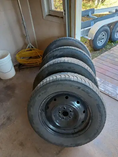 4 Firelli winter tires on rims for sale. Their off a 2012 Subaru Forrester. 215/60R/16 Bolt Pattern...