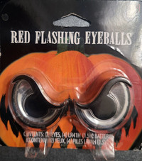 BRAND NEW - Halloween Red Flashing Pumpkin Eyeballs Decoration