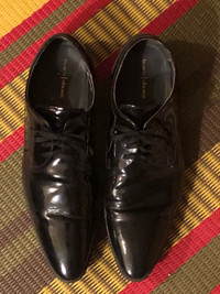  Men’s vintage Town Shoes black patent leather dress shoes