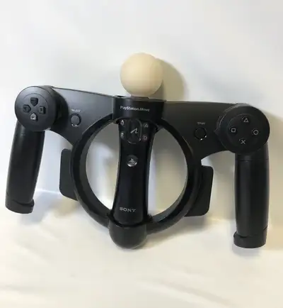 PlayStation Move Racing Wheel And 1 Controller For PlayStation 3 PS3 Good condition