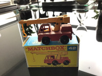 Vintage Lesney Matchbox 42C Iron crane with REPRODUCTION F box.