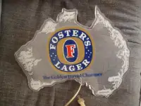 Vintage Fosters Lager light up beer sign 15 x 12