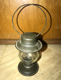 Vintage VG Co Unet PA Glass Lantern Metal Mini 3.5" Jar Display