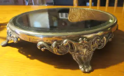 Antique Vanity Mirror in Good Condition 8 Inch Diameter, View more