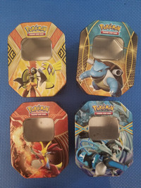 Pokemon 4 tin boxes collection box toy blastoise