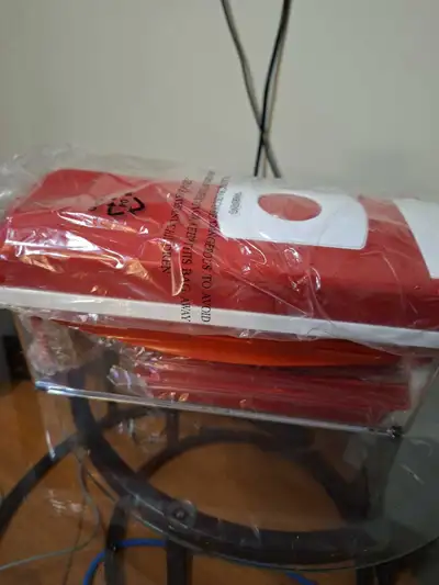 Brand new red vegetable chopper set, still sealed in original packaging. Includes multiple pieces fo...