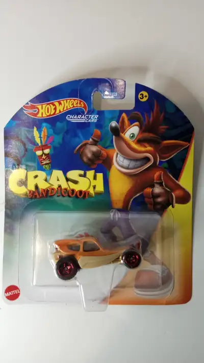 Hot Wheels Character Car featuring the character Crash Bandicoot, View more