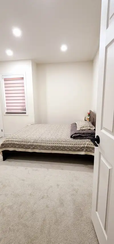 Private furnished room for rent with attached shared washroom