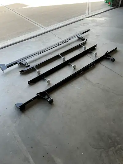 Heavy duty, queen or king adjustable steel bed frame, View more
