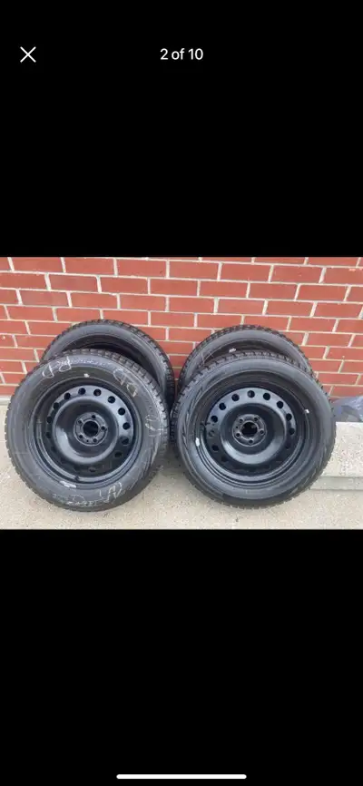 Set of 4 BRIDGESTONE winter tires rims (225 60 18) pattern (5×115) 2023 CHEVROLET EQUINOX
