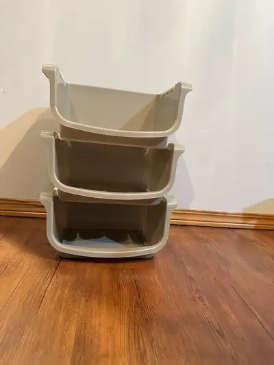 Stackable or can be used separately. Great condition. $10 firm for all 3.