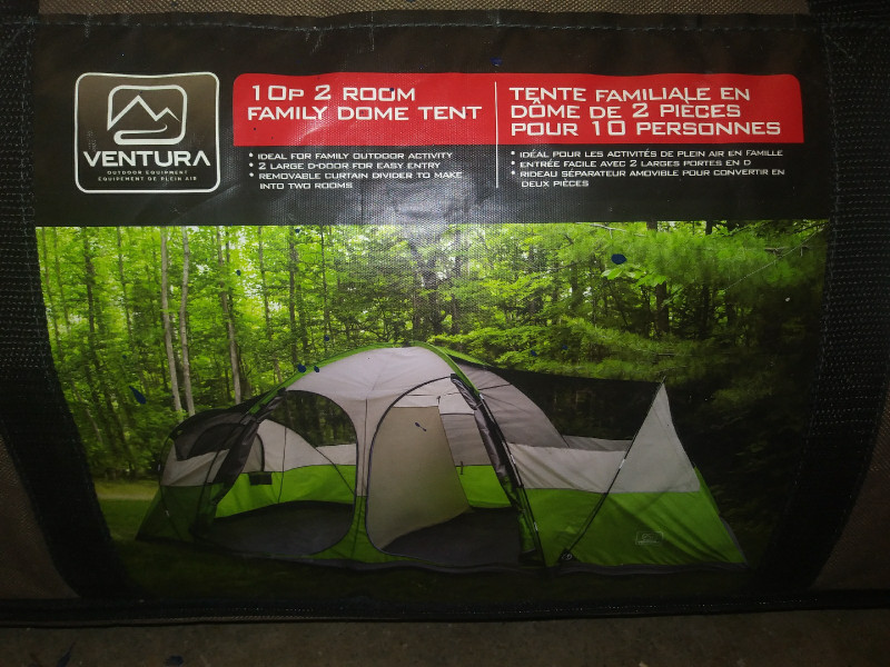 Brand new 2 room, family Dome Tent used only 1 night Fishing, Camping