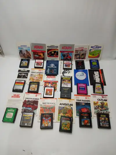 Vintage Atari 2600 Video Games with Manuals, View more