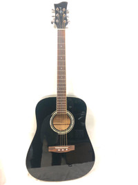 Jay Turser JJ45BK 6 String Acoustic Guitar with Basswood body