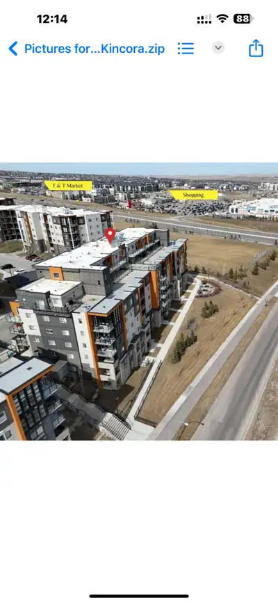 One bedroom apartment with underground parking