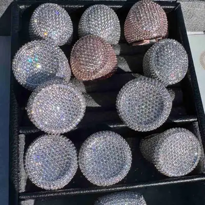 VVS Moissanite Jewelry & Watches Fully flooded chains, pendants, rings, bracelets & watches in premi...