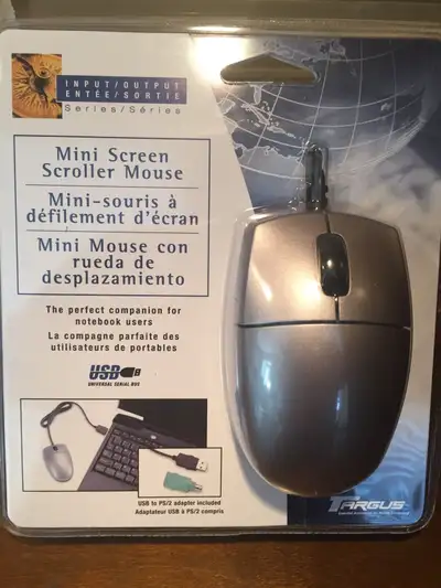 Targus Mini Optical Scroll Mouse 3-Button USB/PS/2  PAUM002c, View more