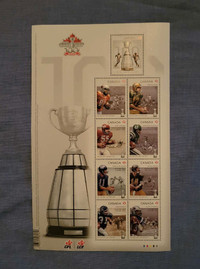 Vintage Canada Post CFL 2012 Grey Cup Souvenir Stamp Sheet 