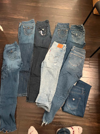 True religion woman’s jeans and top shop and Levi’s for sale!